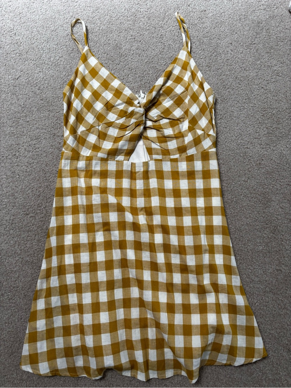 Gingham Tie-Front Mini Sundress